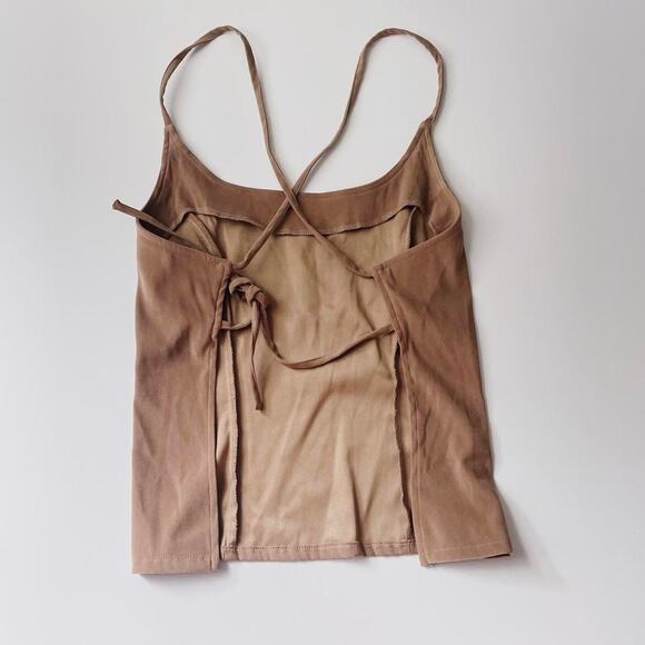 Vintage tan backless top adorable - Picture 2 of 3
